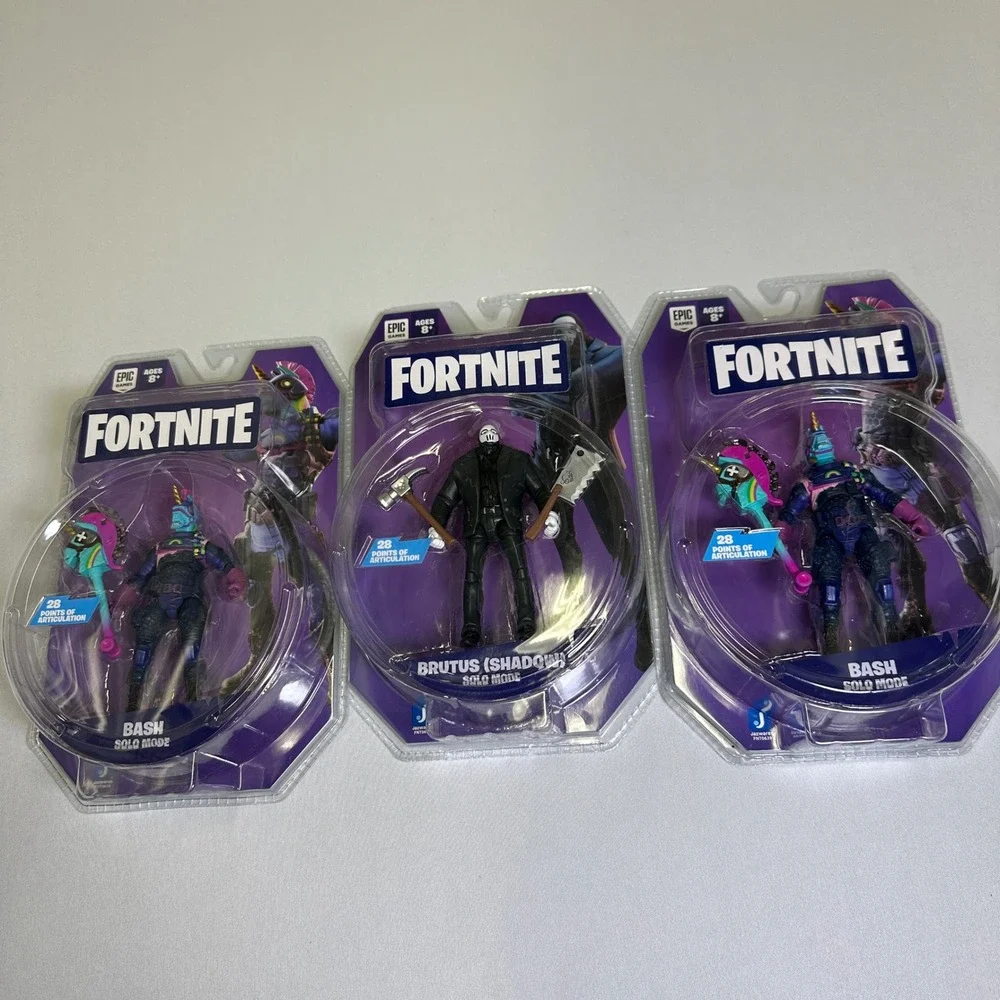 Fortnite Action Figures 3 Bash Brutus Shadow Solo‎ Mode 28 Points Articulation
